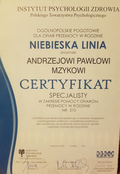 Specjalista Psychoterapii Uzależnień