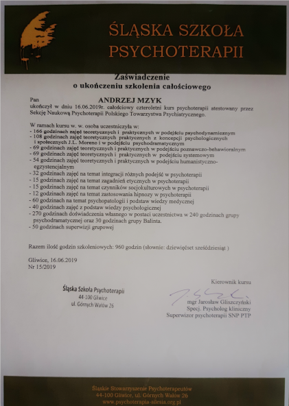 Specjalista Psychoterapii Uzależnień